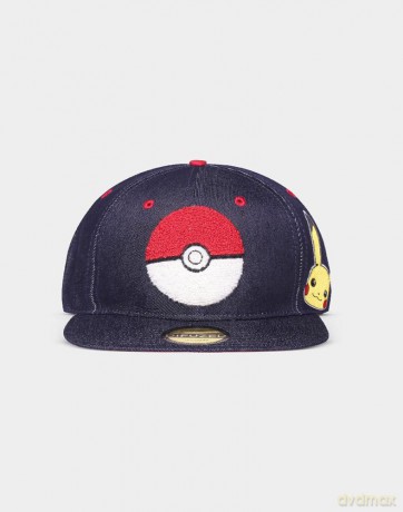 Pokemon Denim Snapback Cap Logo