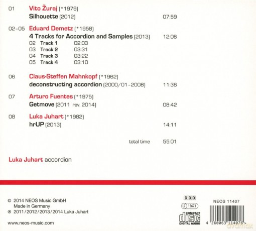 Luka Juhart: Zuraj, Vito: Deconstructing Accordion [CD]