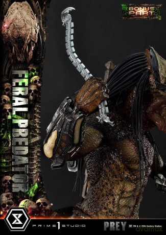 Prey (Movie) Museum Masterline Series Statue 1/3 Feral Predator Deluxe Bonus Version 89 cm