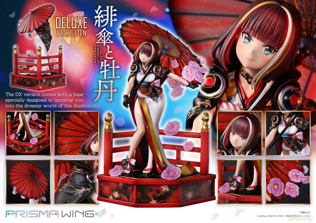 Original Illustration by Fuzichoco Prisma Wing PVC Statue 1/7 Scarlet Umbrella And Peony Deluxe Version 32 cm