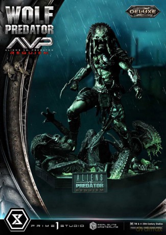 Alien vs. Predator Real Elite Masterline Series Statue 1/3 Requiem Wolf Predator Deluxe Bonus Ver. 95 cm