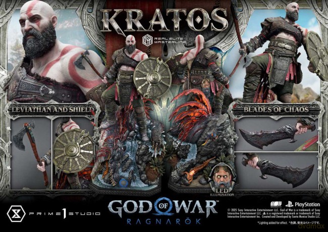 God of War: Ragnarok Real Elite Masterline Series Statue 1/3 Kratos Ultimate Version 95 cm