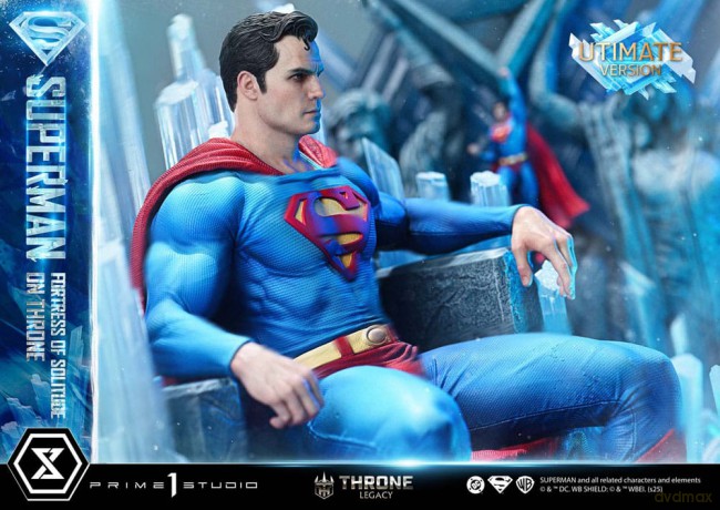 DC Comics Throne Legacy Collection Statue Statue 1/4 Superman Fortress of Solitude on Throne (Design by Gabriele Dell'Otto) Ultimate Version 52 cm