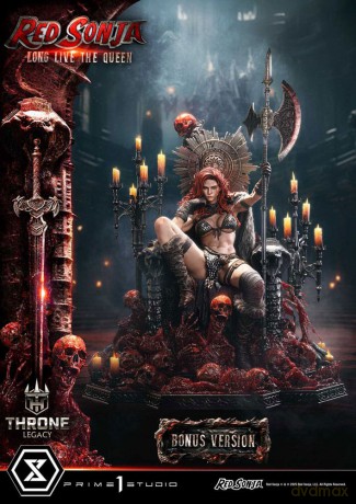 Red Sonja Throne Legacy Collection Statue Statue 1/3 Red Sonja: Long Live the Queen Bonus Version 77 cm