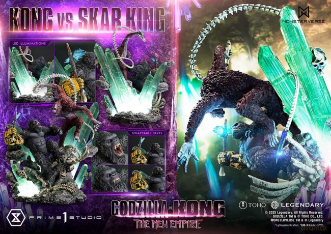 Godzilla x Kong: The New Empire Ultimate Diorama Masterline Series Statue Kong vs Skar King 104 cm