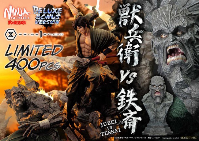 Ninja Scroll Ultimate Premium Masterline Series Statue 1/4 Jubei Versus Tessai Deluxe Bonus Version 101 cm