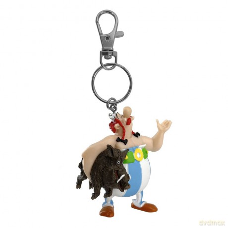 Asterix Keychain Obelix Carrying a Boar 14 cm