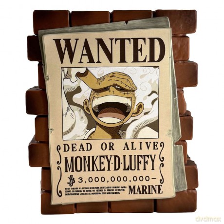 One Piece Coin Bank Luffy Wanted