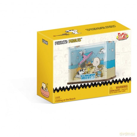 Peanuts Puremind DIY Construction Mini Scene Chilling at the Beach