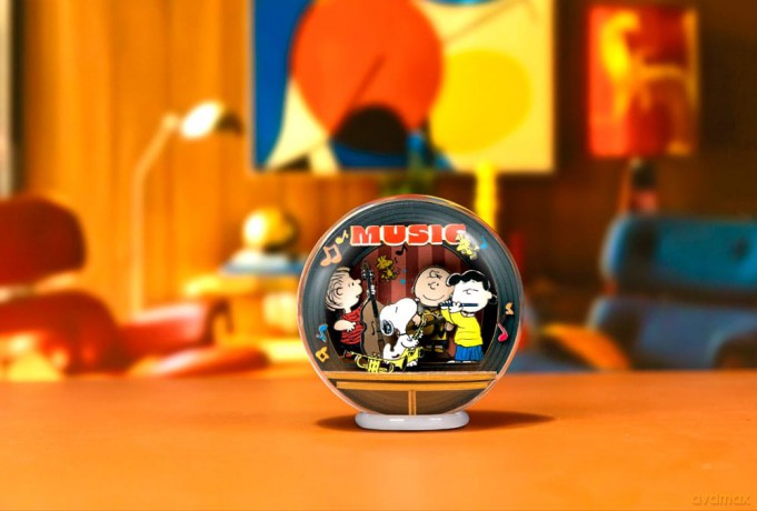 Peanuts Puremind Model Kit Globe Wooden Theater Globe Night of Music