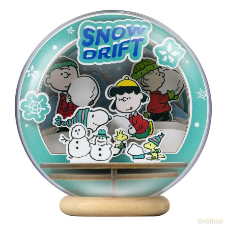 Peanuts Puremind Model Kit Wooden Theater Globe Snow Drift