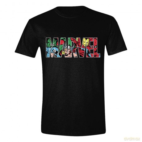 Marvel T-Shirt Logo Character Infill Size L
