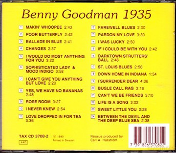 Benny Goodman: Original 1935 Radio Transcriptions [CD]