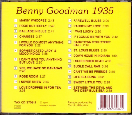 Benny Goodman: Original 1935 Radio Transcriptions [CD]