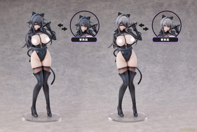 Original Character Tmano PVC Figures 2-Pack 1/6 Cat Woman Happy-chan DX Ver. 27 cm