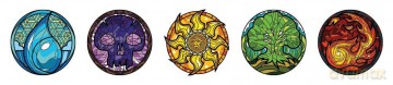 Magic: The Gathering Pins Blind Box Mystery Stained Glass Lands Assortment (10)