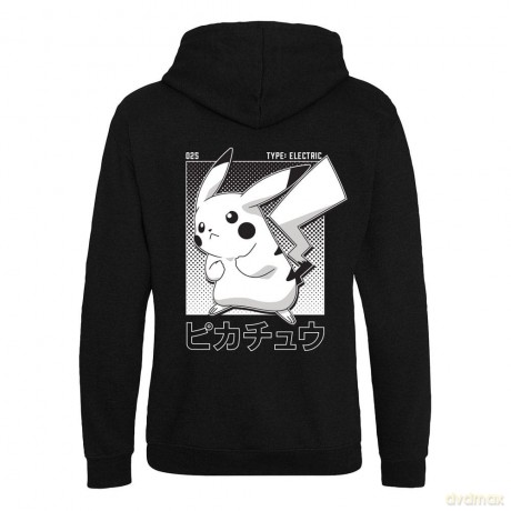 Pokemon Hooded Sweater Halftone Pikachu Size XL