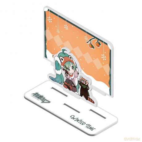 Hatsune Miku Acrylic Figure Standee Miku and Red Panda (Winter Time) 11 cm