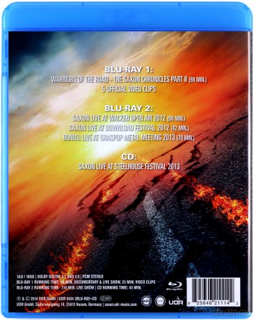 Saxon: Warriors Of The Road - The Saxon Chronicles [2xBlu-Ray]+[CD]