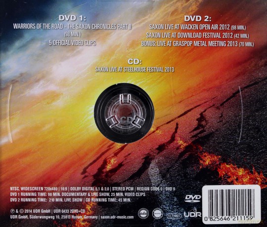 Saxon: Warriors Of The Road - The Saxon Chronicles [CD]+[2DVD]