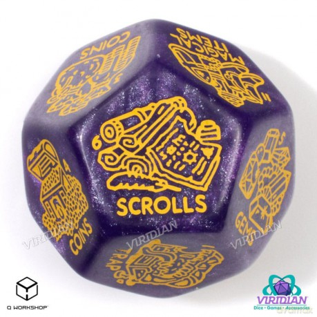 Viridian Jumbo Dice Treasure Generator Die D12 Shimmering Purple