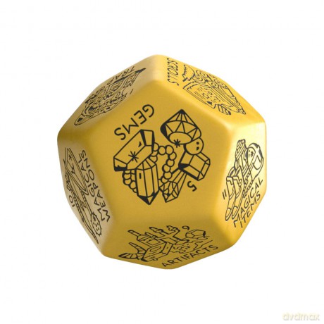 Viridian Jumbo Dice Treasure Generator Die D12 Yellow