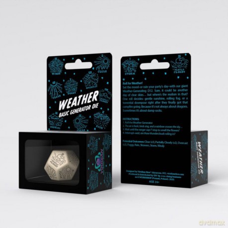 Viridian Jumbo Dice Weather Generator Die D12 Beige