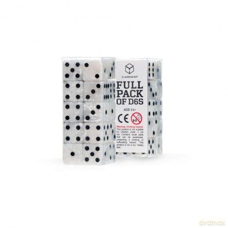 Q Workshop Dice Set Full Pack D6 Pearl (20)