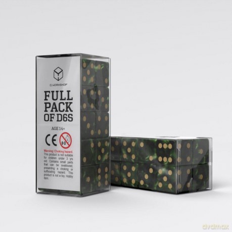 Q Workshop Dice Set Full Pack D6 Green (20)