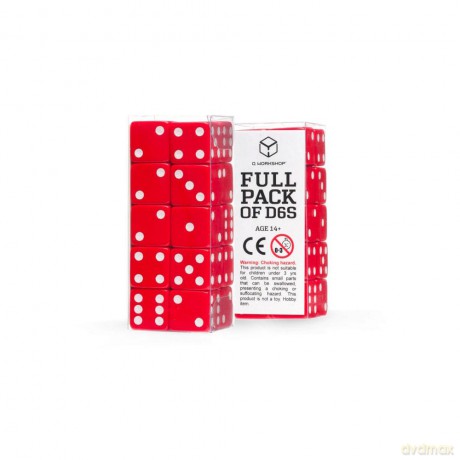Q Workshop Dice Set Full Pack D6 Red (20)