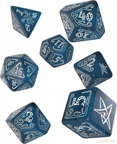 Call of Cthulhu Dice Set Abyssal & White (7)