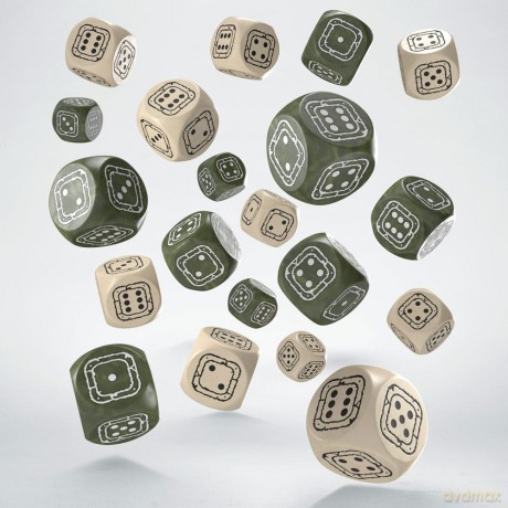 Fortress Compact D6 Dice Set Beige&Olive (20)