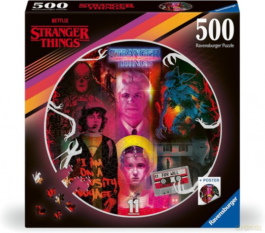 Stranger Things Round Jigsaw Puzzle Friends Don't Lie (500 pieces)