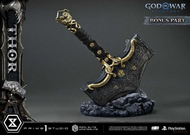 God of War: Ragnarök Real Elite Masterline Series Statue 1/3 Thor Deluxe Bonus Version 105 cm