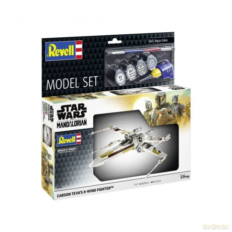 Star Wars Model Kit with basic accessories 1/57 Carson Teva's X-Wing Fighter 22 cm