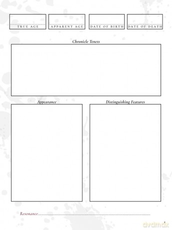 Vampire: The Masquerade 5th Edition RPG Journal Expanded Character Sheet Journal *Englische Version*