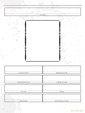 Vampire: The Masquerade 5th Edition RPG Journal Expanded Character Sheet Journal *Englische Version*