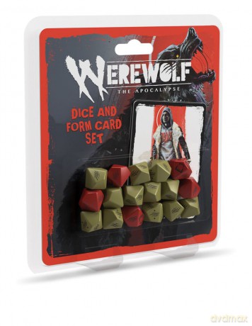 Werewolf: The Apocalypse 5th Edition RPG Dice and Form Card set