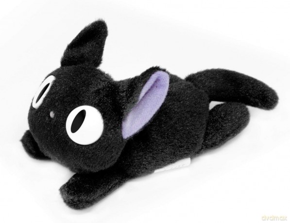 Kiki's Delivery Service Beanie Plush Figure Jiji Fluffy 15 cm