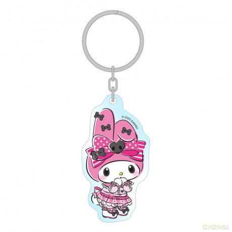 Sanrio Pink Black Party Series Acrylic Keychain My Melody 7 cm