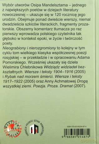 Nieograbiony I Nierozgrabiony. Wiersze I Szkice - Mandelsztam Osip [KSIĄŻKA]
