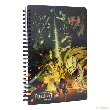 Attack on Titan Notebook with 3D-Effect Struggle