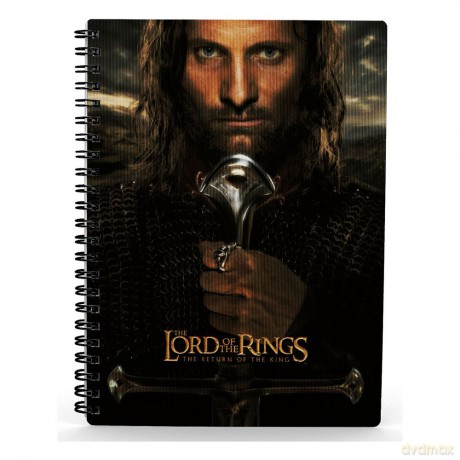 Lord of the Rings Notebook with 3D-Effect Aragorn