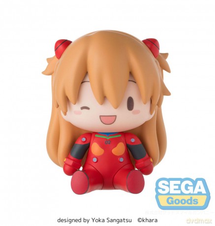 Evangelion: New Theatrical Edition Fuwa Petit Chibi Figure Asuka Plug Suit 8 cm