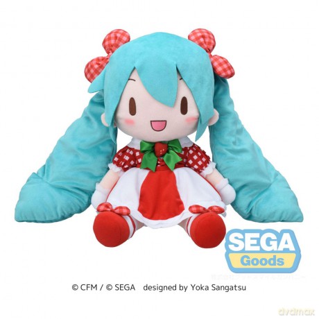 Character Vocal Series 01: Hatsune Miku Fuwa Petit Plush Figure Hatsune Miku x Love and Berry Dress Up and Dance! Lovely Strawberry 40 cm