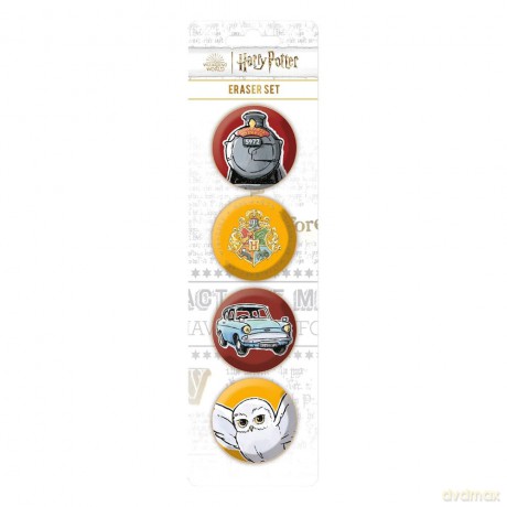 Harry Potter Eraser 4-Pack