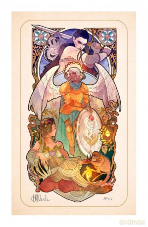 Critical Role Art Print Ashley Johnson: 10th Anniversary Art Nouveau Illustrations 46 x 28 cm - unframed