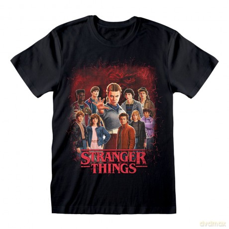 Stranger Things T-Shirt Group of all Characters Size S