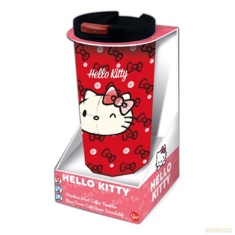 Metalowy Kubek podróżny Hello Kitty - Stainless Stee Sanrio
