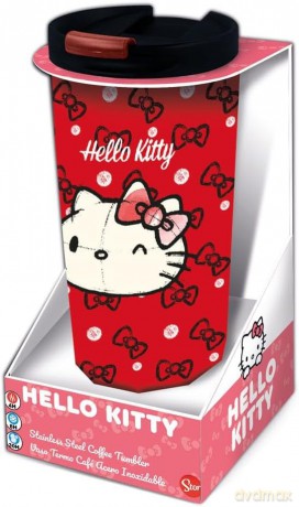 Metalowy Kubek podróżny Hello Kitty - Stainless Stee Sanrio